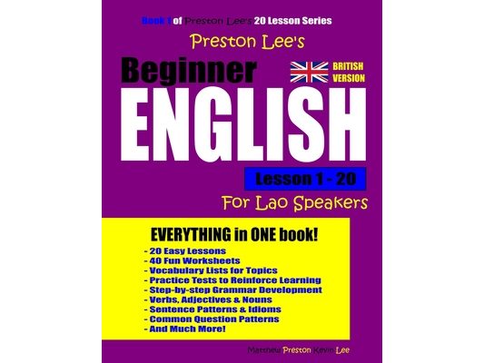 Preston Lee's Beginner English Lesson 1- 20 For Lao Speakers (British)