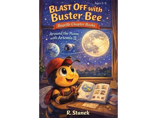 Blast Off With Buster Bee Around the Moon with Artemis II: A Bugville Critters Chapter Book About Curiosity, Teamwork, and a Real Journey Around the M