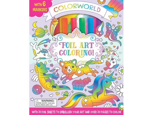 Colorworld: Foil Art Coloring!: With 20 Foil Sheets to Embellish Your Art and Over 20 Pages to Color