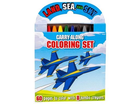 Land, Sea, and Sky: Carry-Along Coloring Set