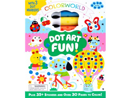 Colorworld: Dot Art Fun!: Plus 35+ Stickers and Over 30 Pages to Color!