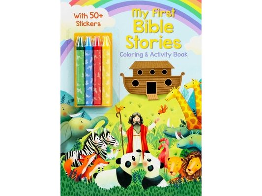 My First Bible Stories Coloring & Activity Book with 4 Crayons and 50+ Stickers