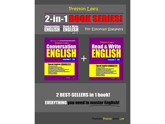 Preston Lee's 2-in-1 Book Series! Conversation English & Read & Write English Lesson 1 - 20 For Estonian Speakers