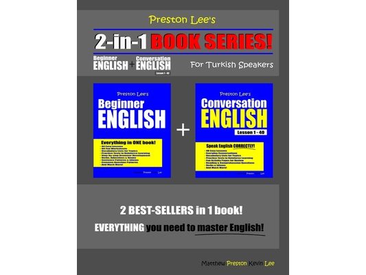 Preston Lee's 2-in-1 Book Series! Beginner English & Conversation English Lesson 1 - 40 For Turkish Speakers