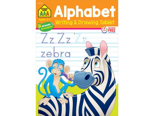 School Zone Alphabet Writing & Drawing Tablet Workbook