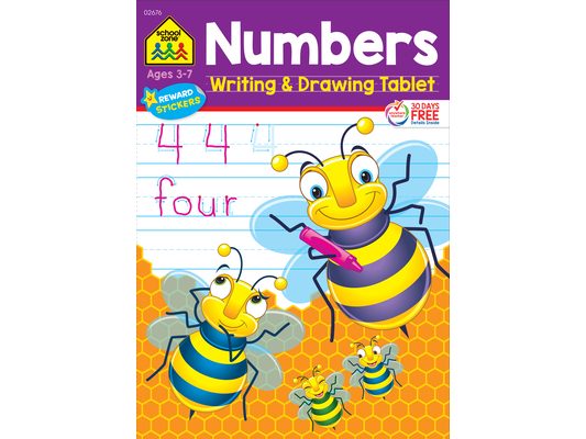 School Zone Numbers Writing & Drawing Tablet Workbook