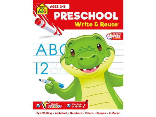 School Zone Preschool Write & Reuse Workbook