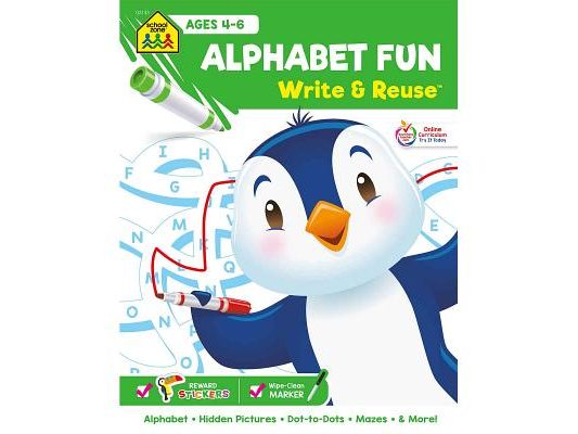 School Zone Alphabet Fun Write & Reuse Workbook