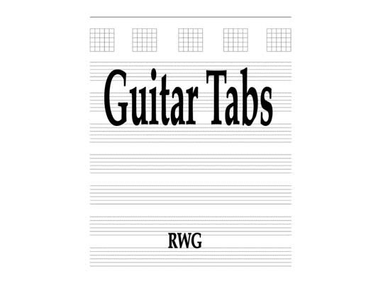 Guitar Tabs: 150 Pages 8.5" X 11"