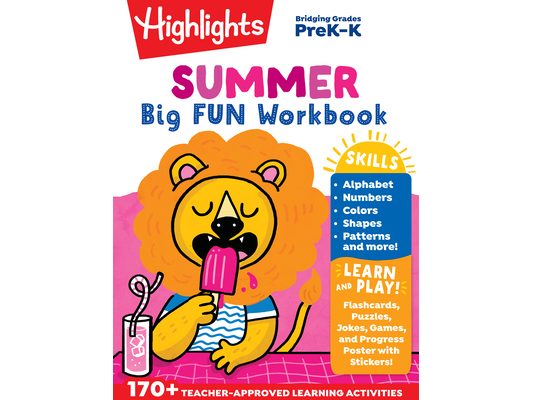 Summer Big Fun Workbook Bridging Grades P & K: Prep for Kindergarten Summer Activity Book, Prek to Kindergarten Summer Workbook with Alphabet, Numbers