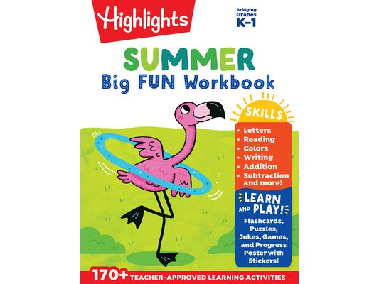 Summer Big Fun Workbook Bridging Grades K & 1: First Grade Prep Workbook, Kindergarten to 1st Grade Summer Learning with Letters, Reading, Writing, Ma