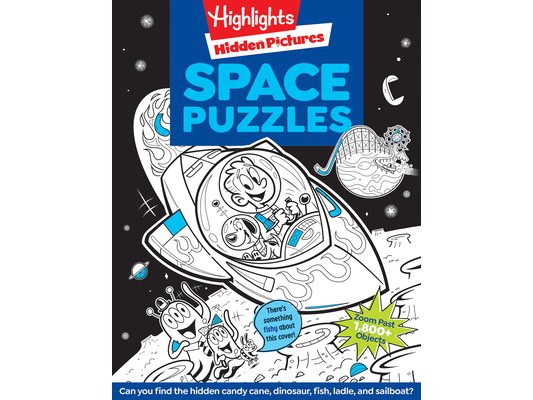 Space Puzzles: Solar System Puzzle Book for Kids 6-12, Fun Space Gift with Activities and Games, Over 100 Puzzles and More Than 1,800 Hidden Objects t