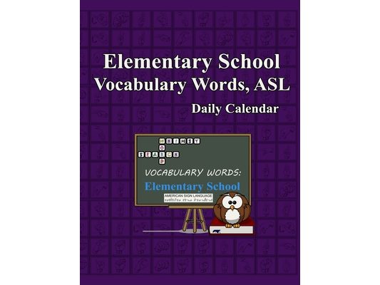 Whimsy Word Search, Elementary School Vocabulary Words - Daily Calendar - in ASL