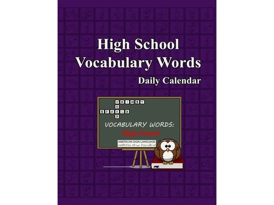 Whimsy Word Search, High School Vocabulary Words - Daily Calendar - in ASL