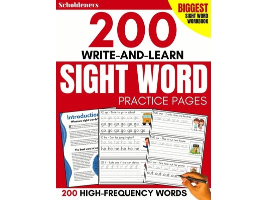 200 Write-and-Learn Sight Word Practice Pages: Learn the Top 200 High-Frequency Words Essential to Reading and Writing Success (Sight Word Books)