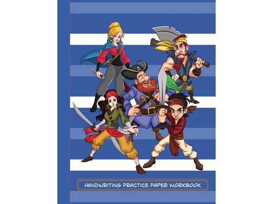 Handwriting Practice Paper Workbook: Composition Book for Kindergarten Upwards Dashed Mid-line Sheets Coloring Pages Story Sheets to Write and Draw Fa