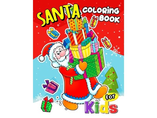 Santa Coloring Book for Kids: Cute Design of Christmas Coloring Book Jumbo size