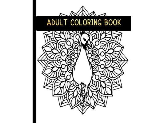 Adult Coloring Book: 50 Plus Unique Animals and Flower Stress Relief Mandala Arts Designs on Single-sided Paper to Color for Mind relaxation therapy