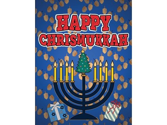 Happy Chrismukkah: Coloring Book for Hanukkah and Christmas, Activity Workbook for Toddlers & Kids Ages 1-3; 100 pages featuring both Holidays!
