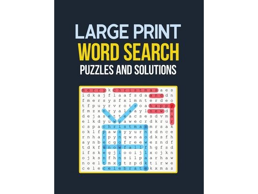 Large Print Word Search Puzzle and Solutions: Word Search Book Challenging and Fun Puzzles for Seniors, Brian Game Book for Seniors in This Christmas