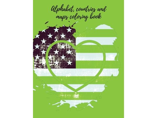 Alphabet, countries and maps coloring book.