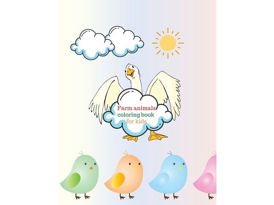 Farm animals coloring book for kids
