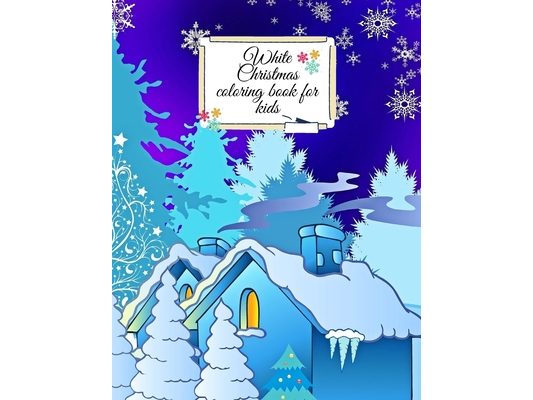 White Christmas coloring book for kids