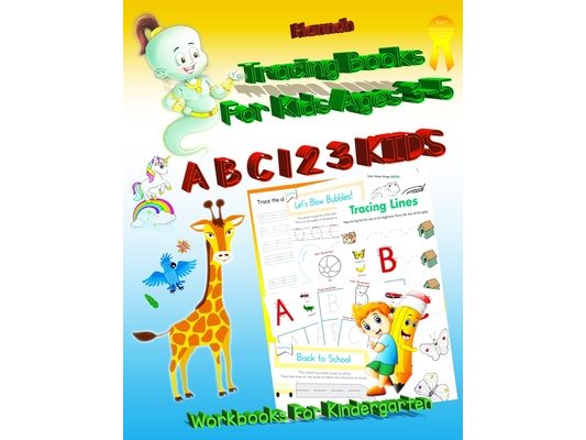 Tracing Books For Kids Ages 3-5: Practice for Kids with Pen Control, Line Tracing, Letters, and More! (Kids coloring activity books)