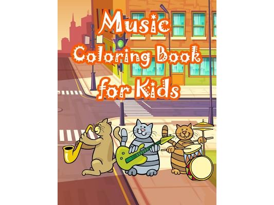 Music Coloring Book for Kids: Kids Coloring Book with Fun, Easy, and Relaxing Coloring Pages (Children's Coloring Books)