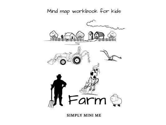 Mind map workbook for kids - Farm