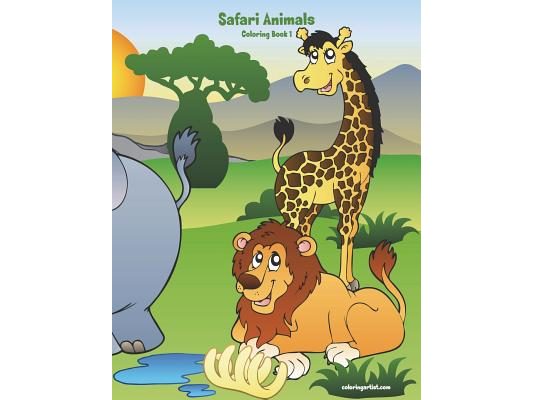 Safari Animals Coloring Book 1