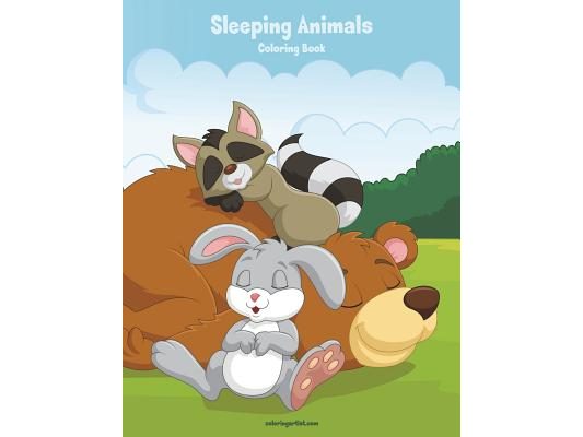 Sleeping Animals Coloring Book 1