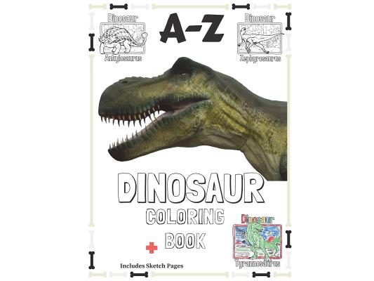 A-Z Dinosaur Coloring Book: 8.5x11 Multi Dinosaur Coloring book for kids with Sketch Pages