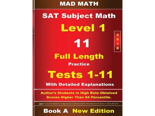 2018 SAT Subject Level 1 Book A Tests 1-11
