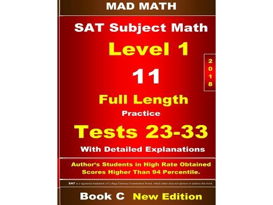 2018 SAT Subject Level 1 Book C Tests 23-33