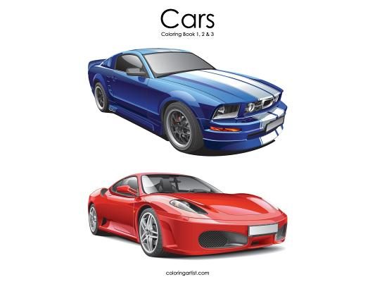 Cars Coloring Book 1, 2 & 3