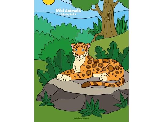 Wild Animals Coloring Book 4