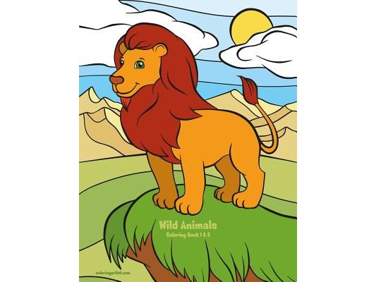 Wild Animals Coloring Book 1 & 2