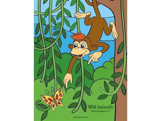 Wild Animals Coloring Book 3 & 4
