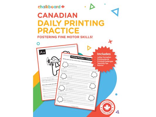 Canadian Daily Printing Practice K-2