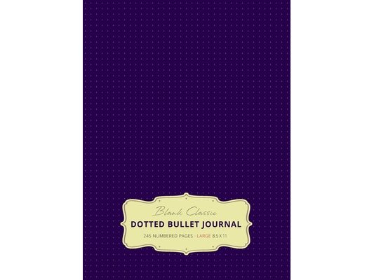 Large 8.5 x 11 Dotted Bullet Journal (Eggplant #11) Hardcover - 245 Numbered Pages