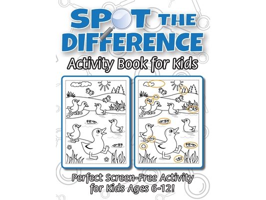 Spot the Difference Activity Book for Kids: (Ages 6-12) Spot 10 Differences in Every Spread!