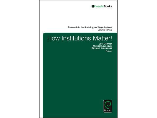 How Institutions Matter!