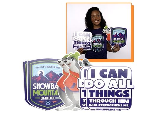 Vbs 2026 Snowball Mountain Challenge Decorating Pack (Pkg of 6): Find Your Strength in God