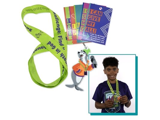 Vbs 2026 Snowball Mountain Challenge Scripture Treasure Lanyard (Pkg of 12): Find Your Strength in God