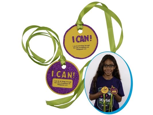 Vbs 2026 Snowball Mountain Challenge Craft Challenge Medal (Pkg of 12): Find Your Strength in God
