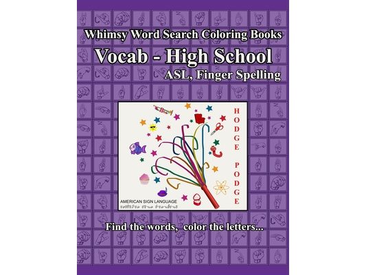 Whimsy Word Search, Vocab High School, ASL