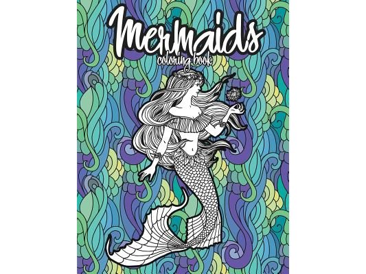 Mermaids Coloring Book: Beautiful Mermaid Girls, Relaxing Coloring Pages for Adults