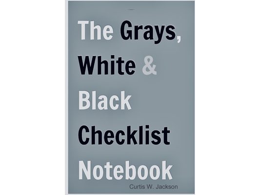 The Grays, White and Black Checklist Notebook Flex-Bound Edition