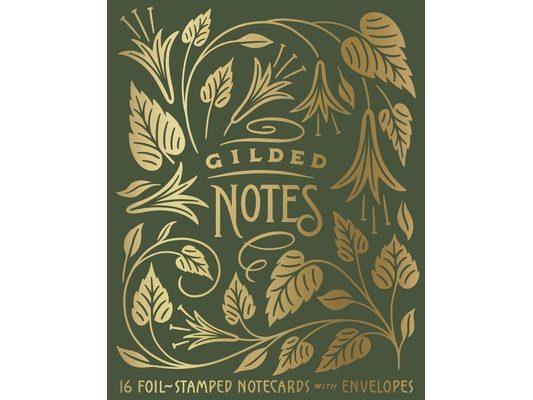 Gilded Notes: 16 Foil-Stamped Notecards with Envelopes